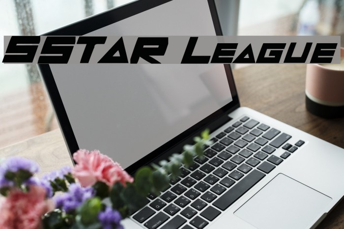5STAR League Font examples