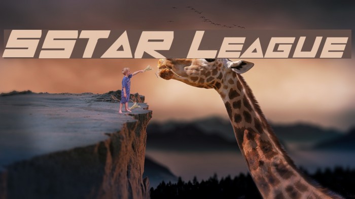 5STAR League Font examples