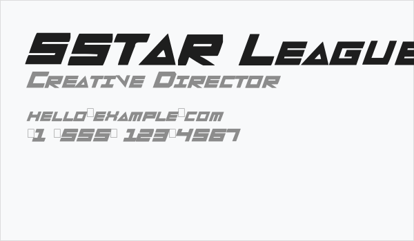 5STAR League Business Card