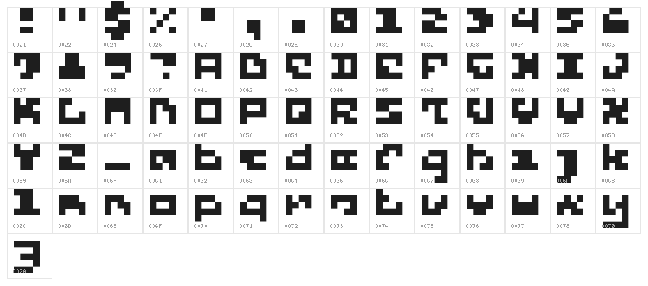 5Skware Regular Character Map