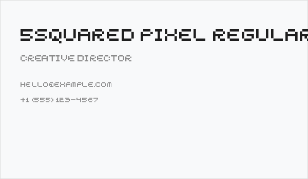5squared pixel Regular Business Card