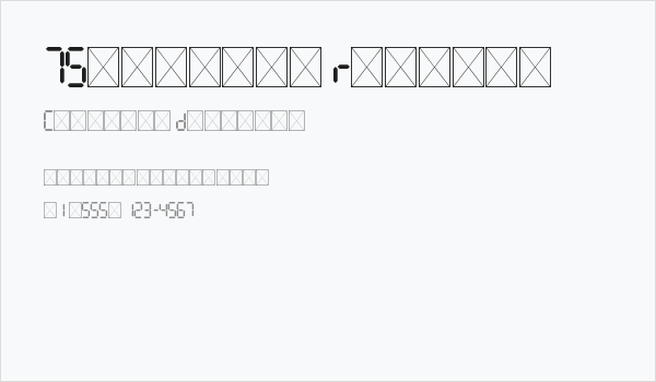 7Segments Regular Business Card