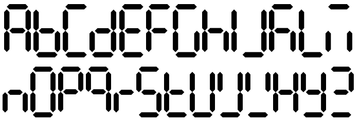 7Segments Regular Font LOWERCASE