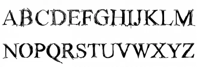 !Sketchy Times Bold Caratteri MAIUSCOLE