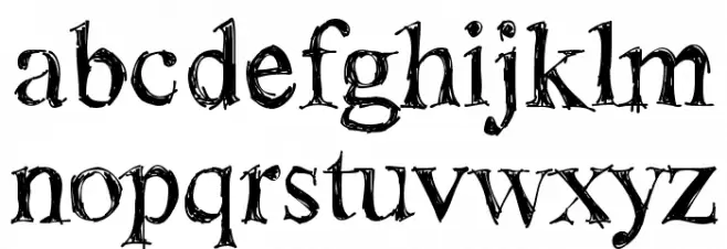 !Sketchy Times Bold フォント 小文字