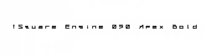 !Square Engine 050 Apex Bold  免费字体下载