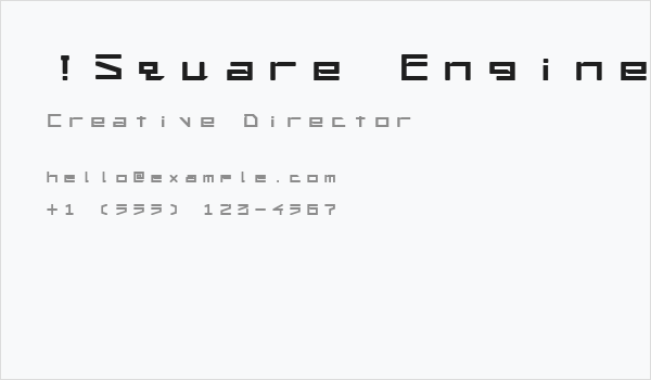 !Square Engine 050 Apex Bold Business Card