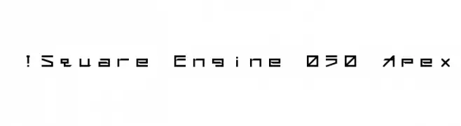 !Square Engine 050 Apex  免费字体下载