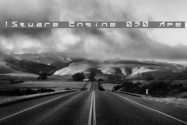 !Square Engine 050 Apex फ़ॉन्ट examples