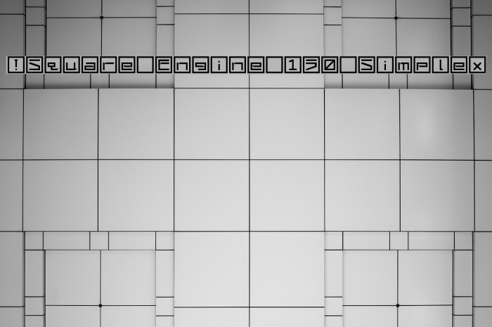 !Square Engine 150 Simplex Font examples