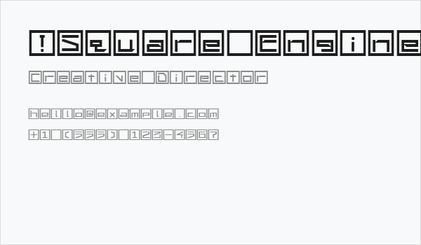 !Square Engine 150 Simplex Business Card