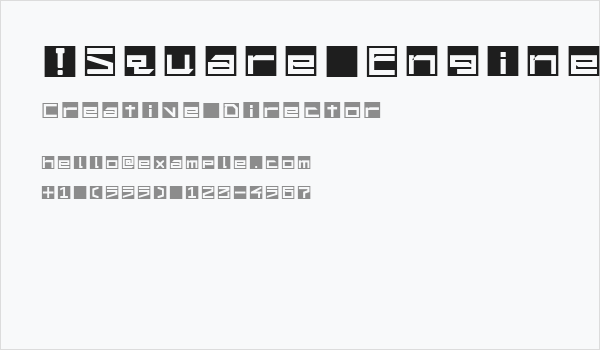 !Square Engine 250 Reflex Bold Business Card