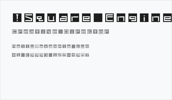 !Square Engine 250 Reflex Business Card