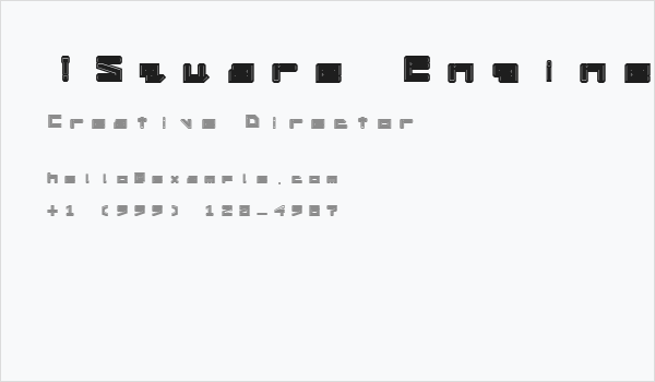 !Square Engine 350 Latex Bold Business Card