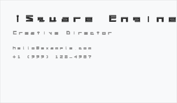 !Square Engine 350 Latex Business Card