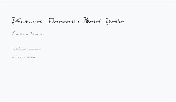 !Sutura Frontalis Bold Italic Business Card