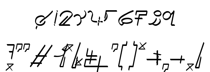 !Sutura Frontalis Italic フォント その他の文字