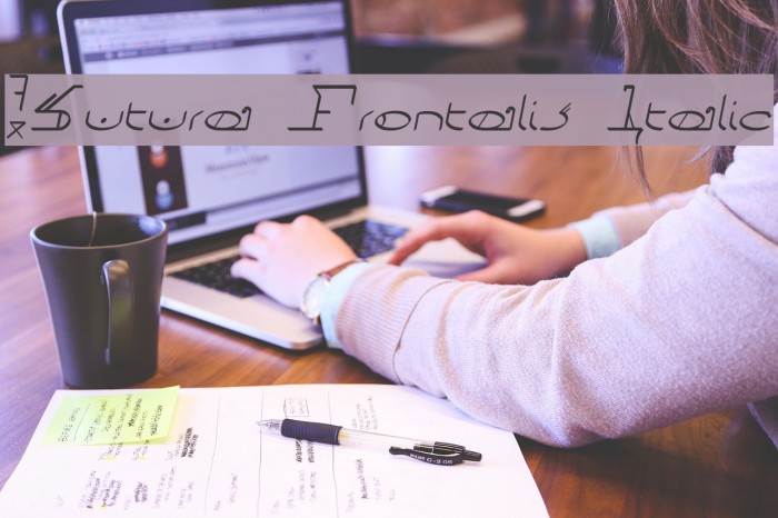 !Sutura Frontalis Italic フォント examples