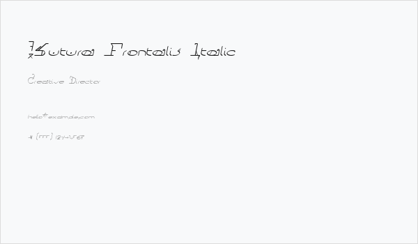 !Sutura Frontalis Italic Business Card