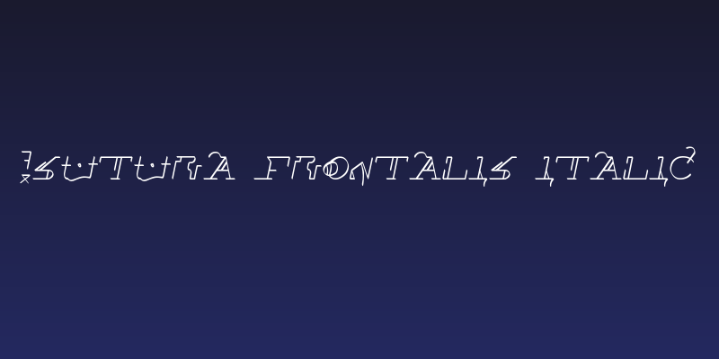!Sutura Frontalis Italic Social Header