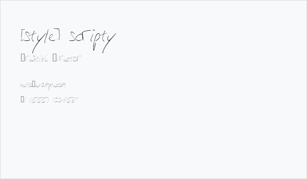 [style] scripty Business Card