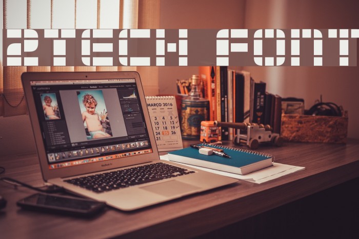 2Tech Font examples