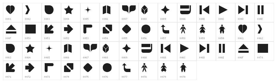 2TheLeft Dingbats Character Map