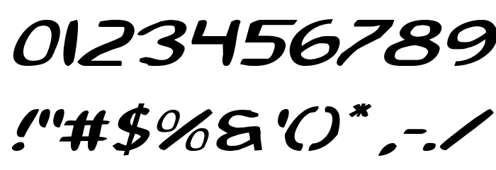2Toon Expanded Italic Font OTHER CHARS