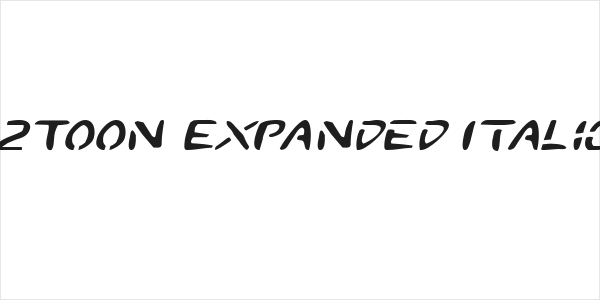 2Toon Expanded Italic Logo