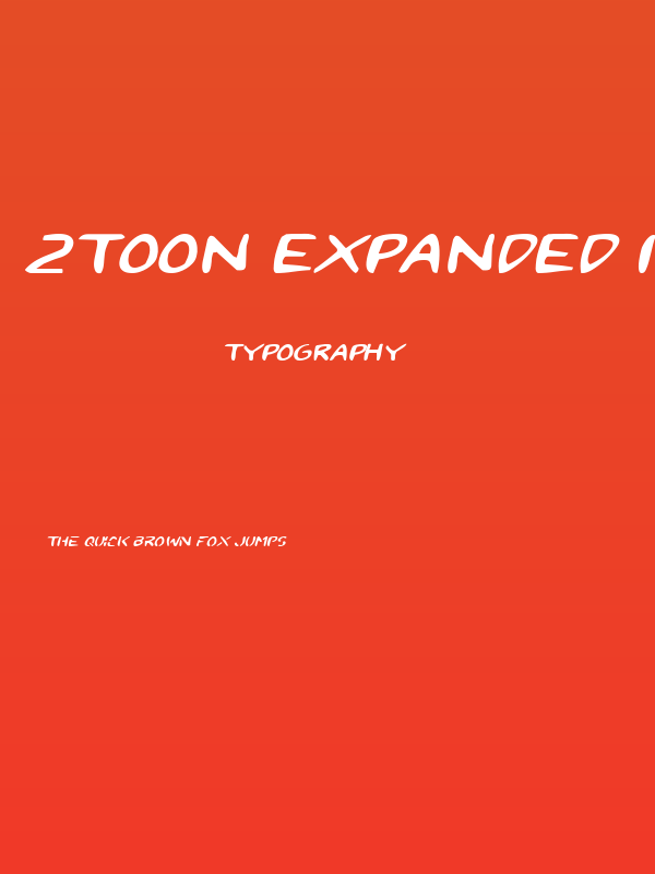 2Toon Expanded Italic Poster