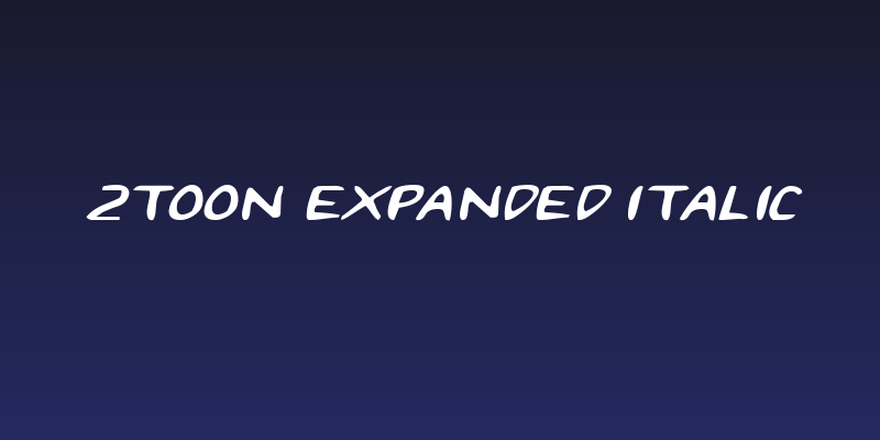 2Toon Expanded Italic Social Header
