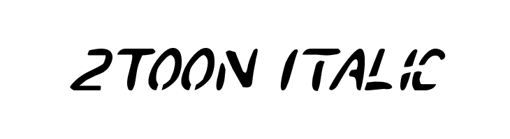 2Toon Italic Font