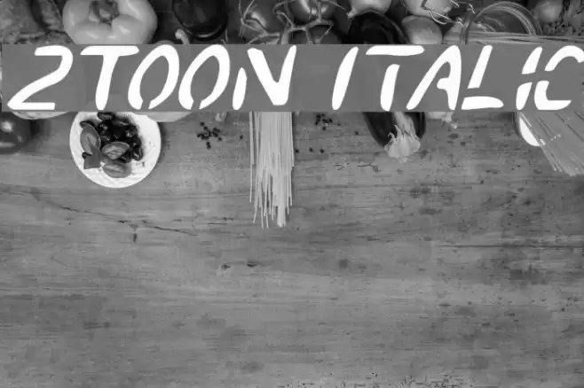 2Toon Italic Polices examples