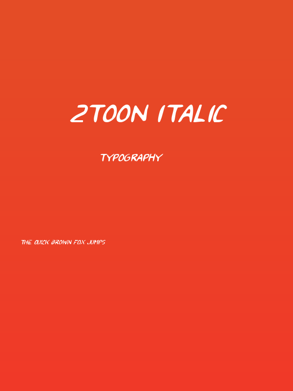 2Toon Italic Poster