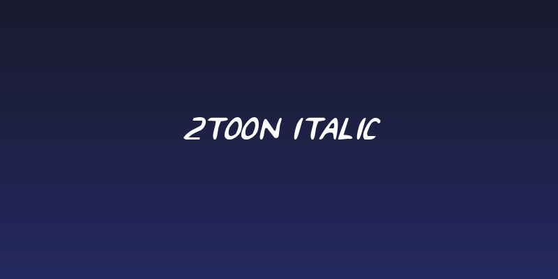 2Toon Italic Social Header