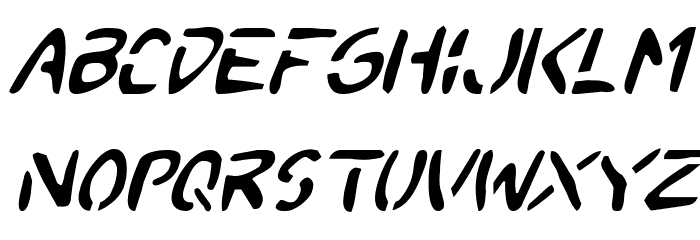 2Toon Italic Font LOWERCASE