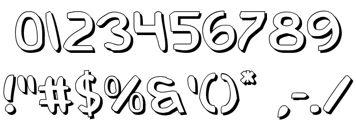 2Toon Shadow Font OTHER CHARS