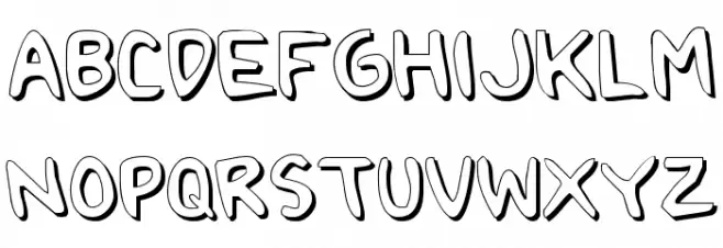 2Toon Shadow フォント 大文字