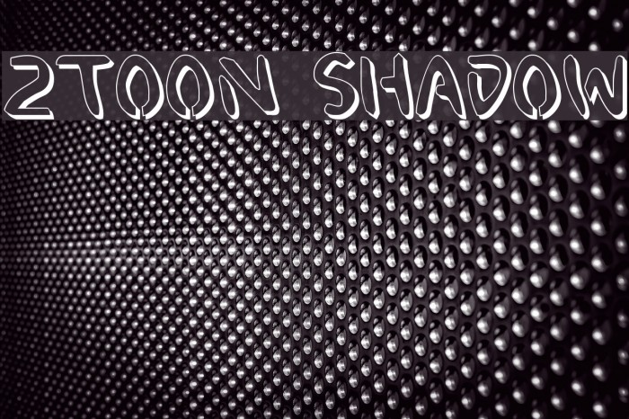 2Toon Shadow Font examples