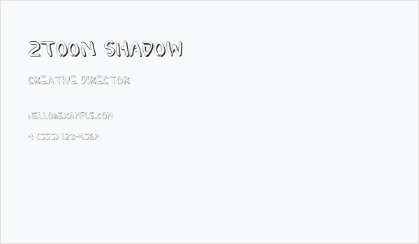 2Toon Shadow Business Card