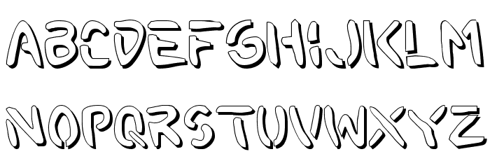 2Toon Shadow Font LOWERCASE