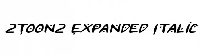 2Toon2 Expanded Italic 