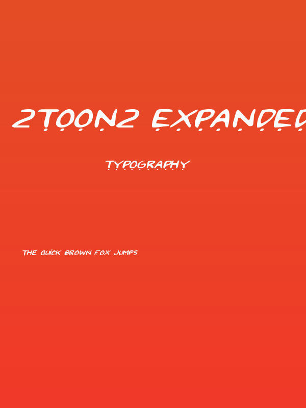 2Toon2 Expanded Italic Poster