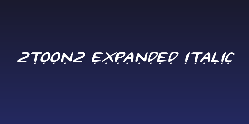 2Toon2 Expanded Italic Social Header