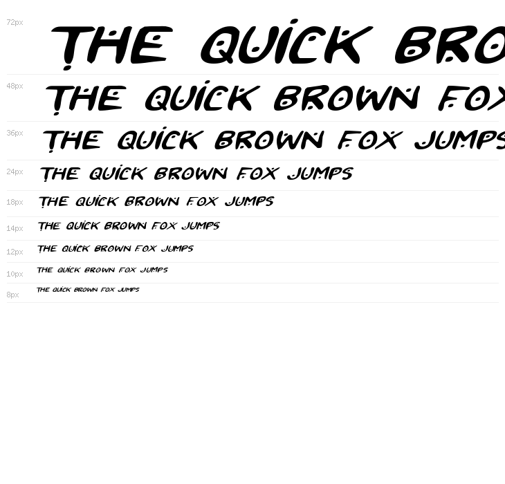 2Toon2 Expanded Italic Waterfall