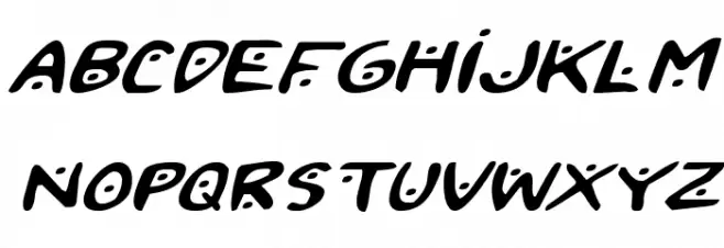 2Toon2 Expanded Italic フォント 小文字