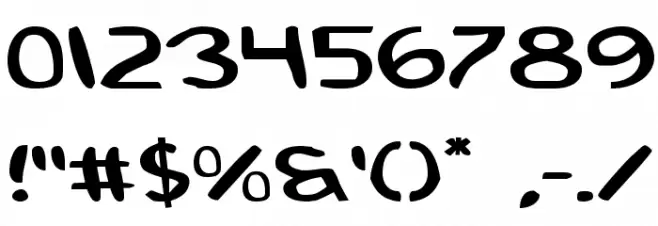 2Toon2 Expanded Font Alte caractere