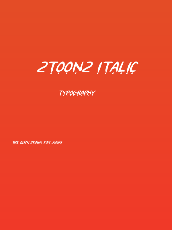 2Toon2 Italic Poster