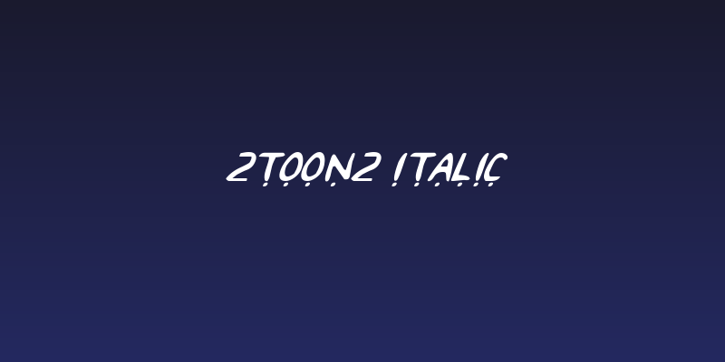2Toon2 Italic Social Header