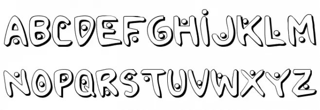 2Toon2 Shadow Шрифта строчной